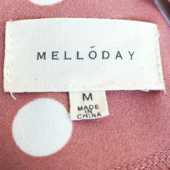 💗Polkadot Short Sleeve Top M NWOT - Picture 4 of 5